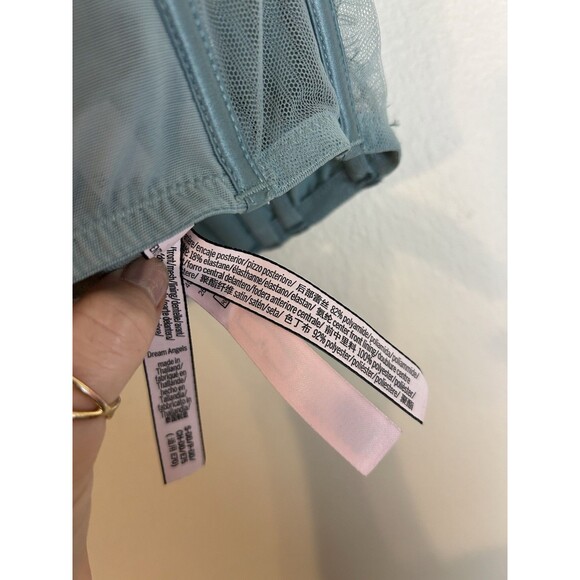 Victoria Secret Dream Angels Unlined Lace-Up Corset Top Light Teal Size Medium - Picture 5 of 5